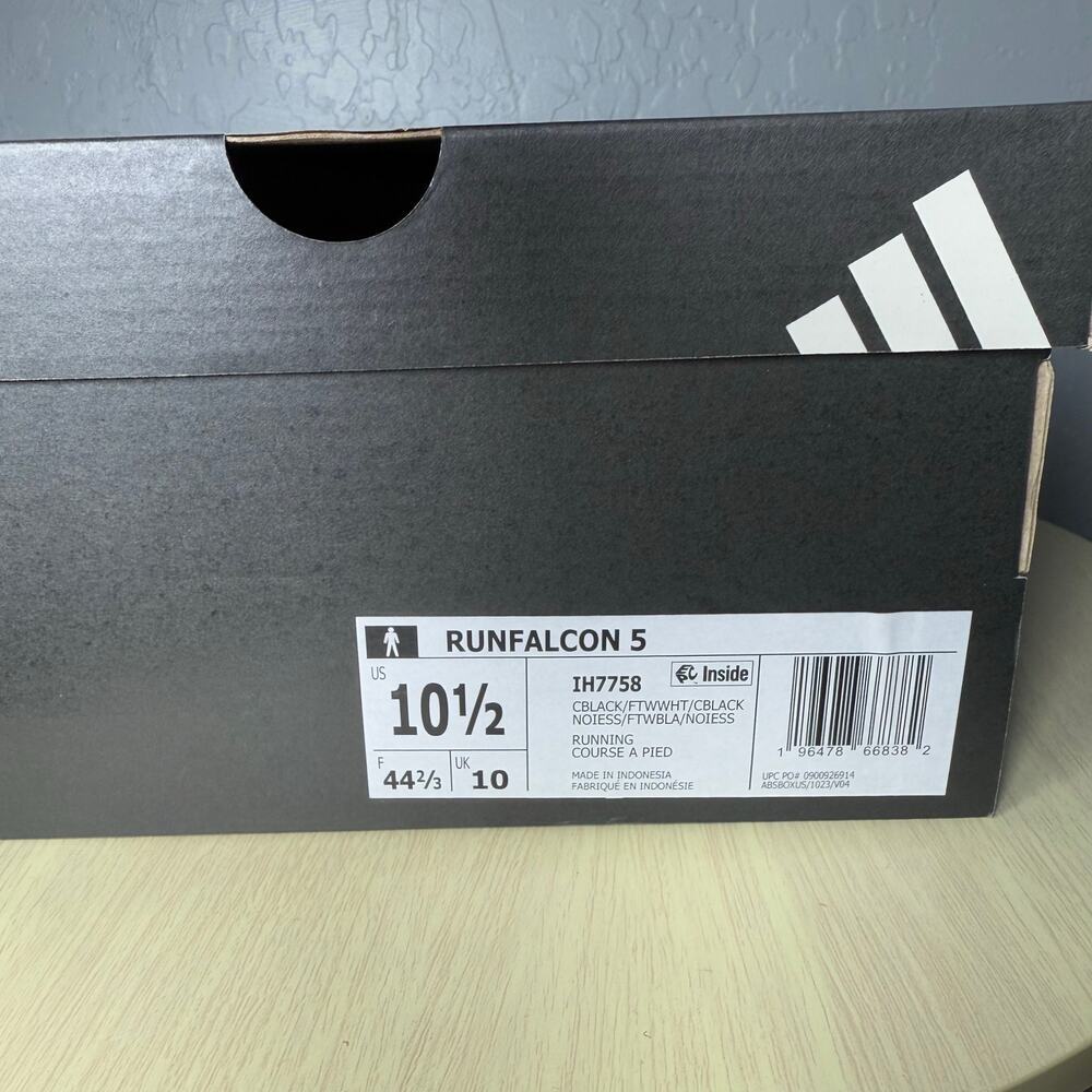 Adidas Mens Runfalcon 5, Black/White, US 10.5 - Picture 6 of 6